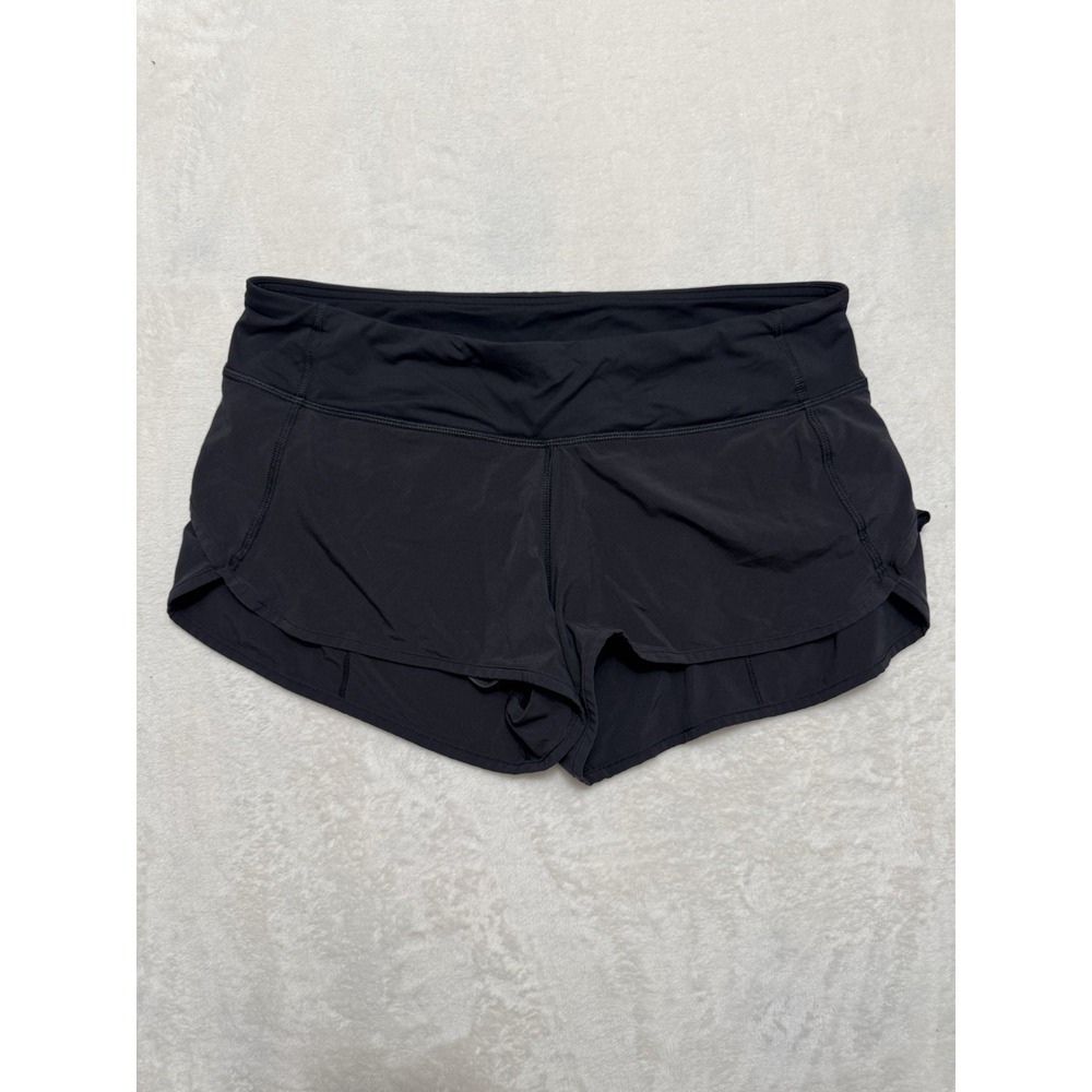 LULULEMON Women's Speed Up Shorts Lined Black stretch Size 8